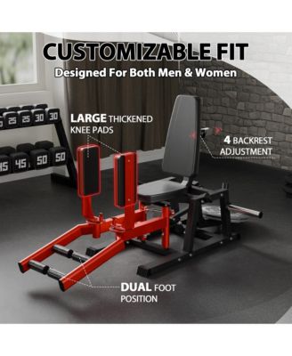 Hip Abductor Machine, Abductor Adductor Machine Plate-Loaded, Inner and Outer Thigh Machine with 6 Levels Gear System, Glute Machines Home Gym Thigh Master