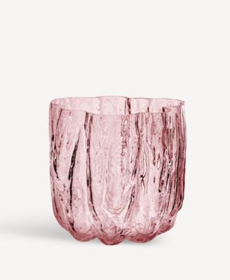 4.8" Crackle Crystal Glass Vase