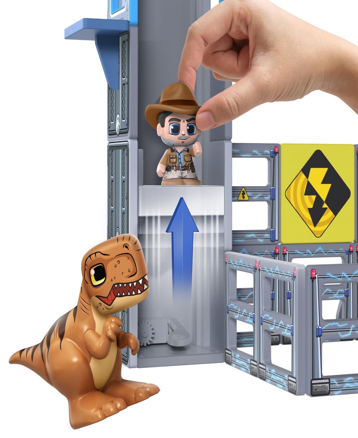 Детский игровой набор Tile Town Jurassic World Dino Escape Magnetic Tiles Playset, 69 Piece — фото 10
