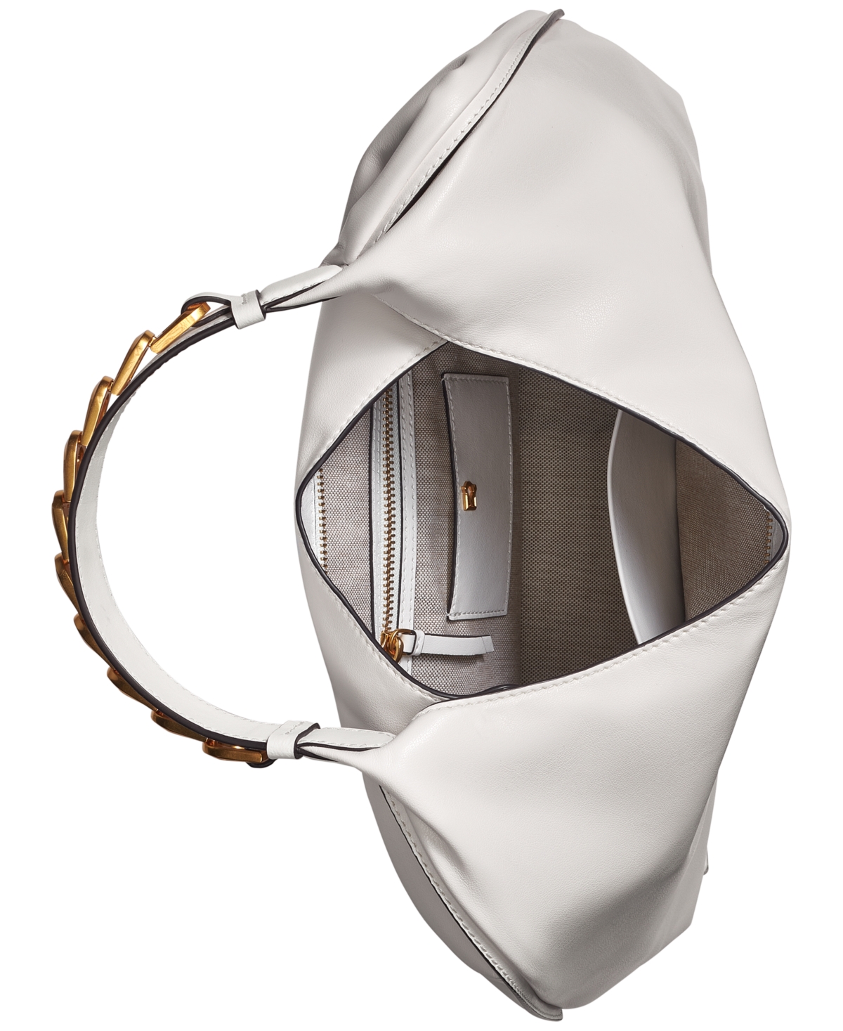Donna Karan Bellmore Bezeled Hobo In Brillant White