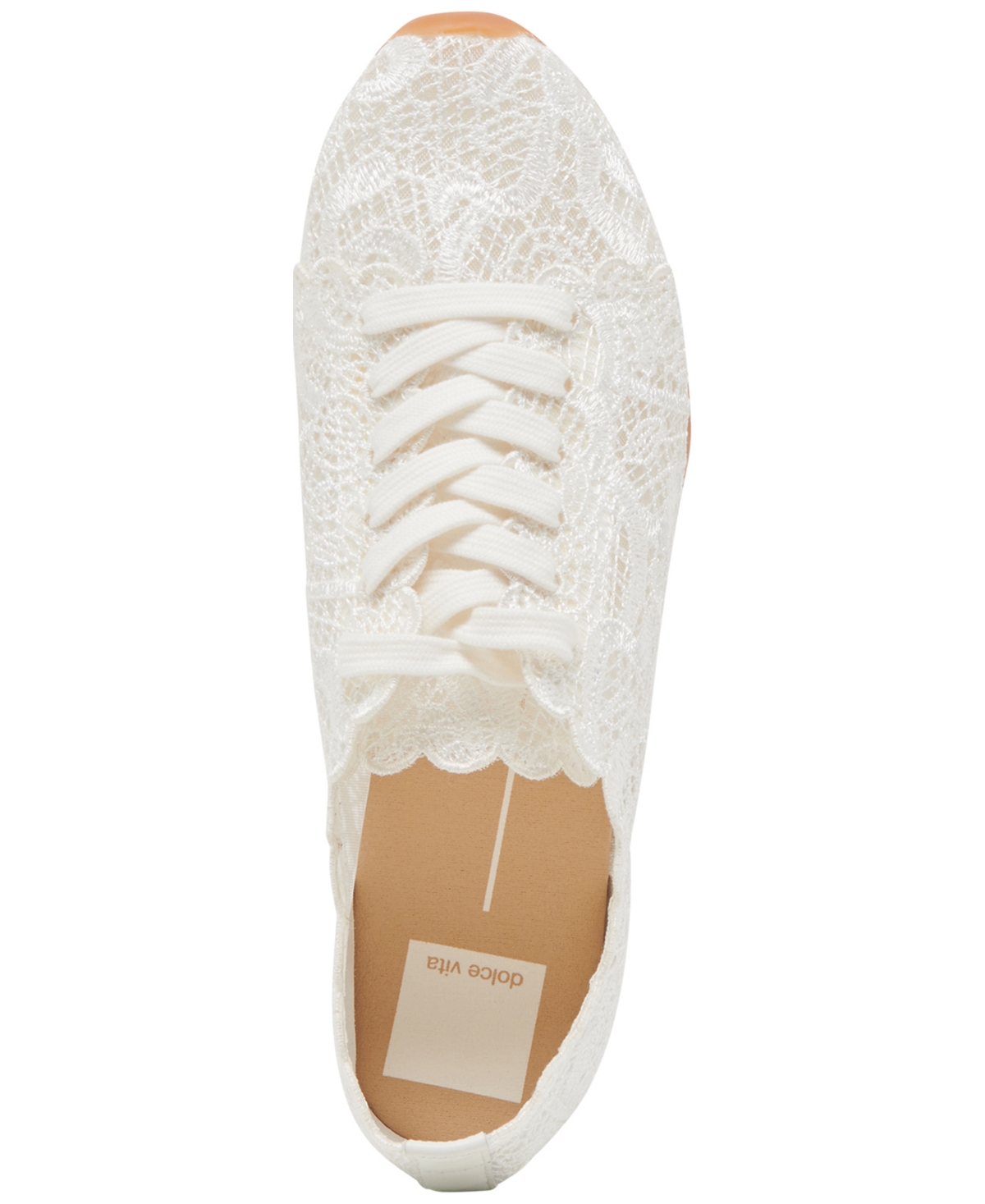 Dolce Vita Women's Dayana Lace Floral Lace-up Sneakers In True White Lace
