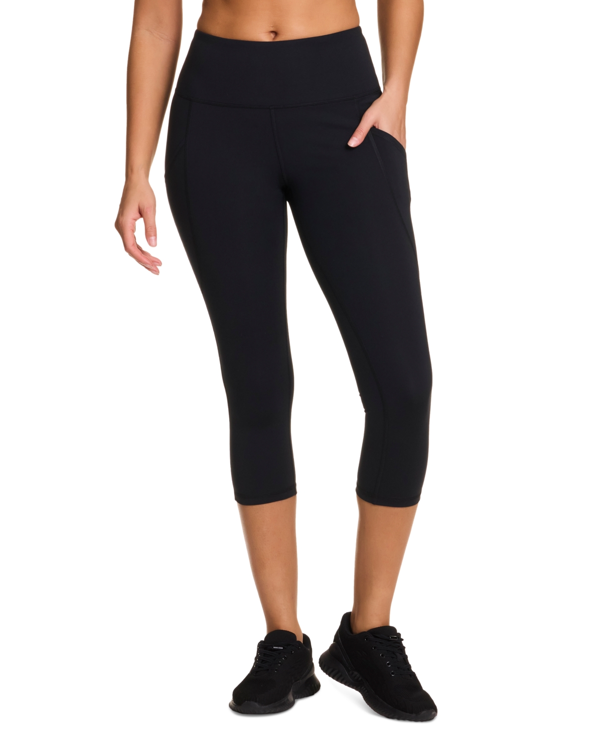 Women's Id Train Pull-On Capri Leggings - Black