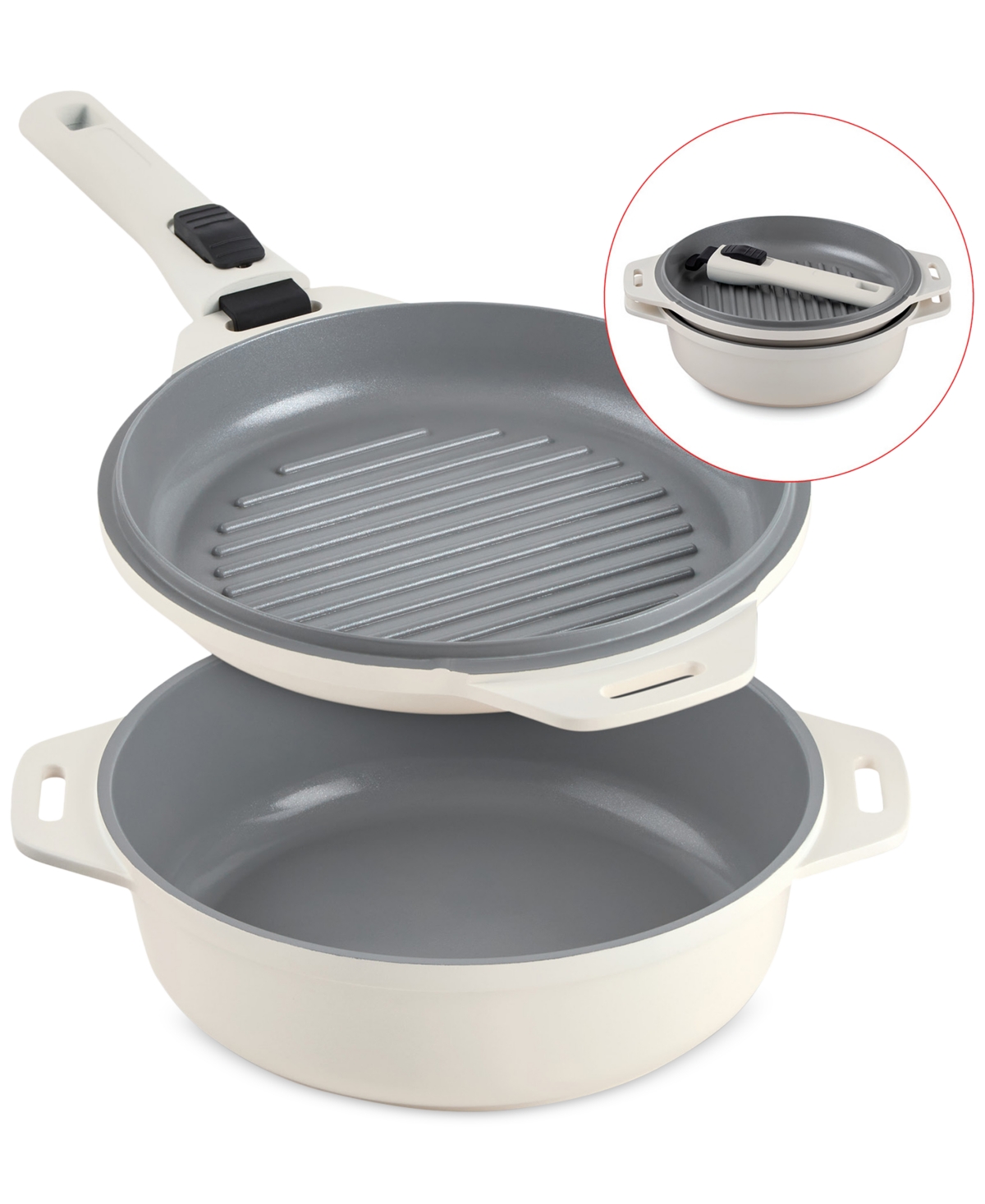 DASH SMARTSTORE 5-IN-1 MULTIPURPOSE NESTING COOKWARE SET 