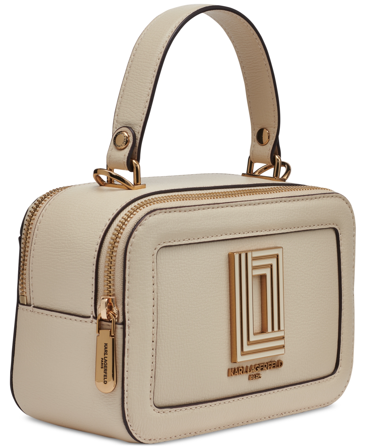 Karl Lagerfeld Simone Small Leather Crossbody In Brie