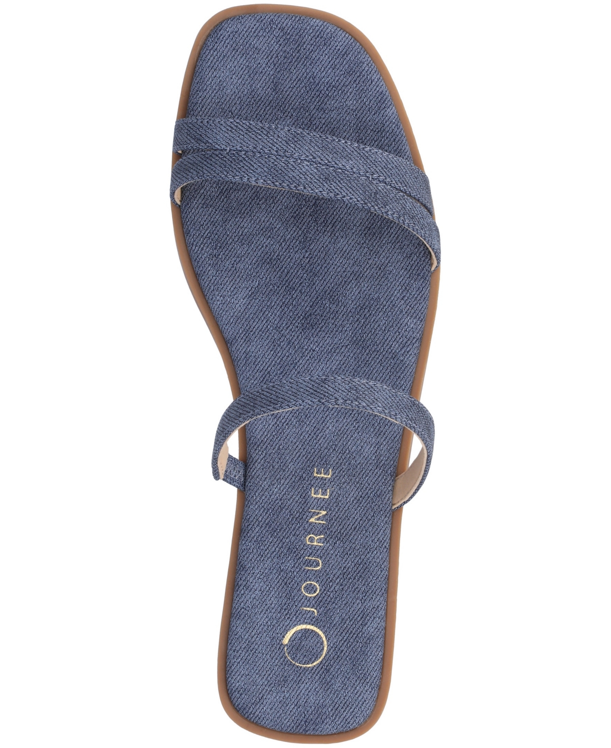 Journee Collection Brisa Slide Sandal In Denim