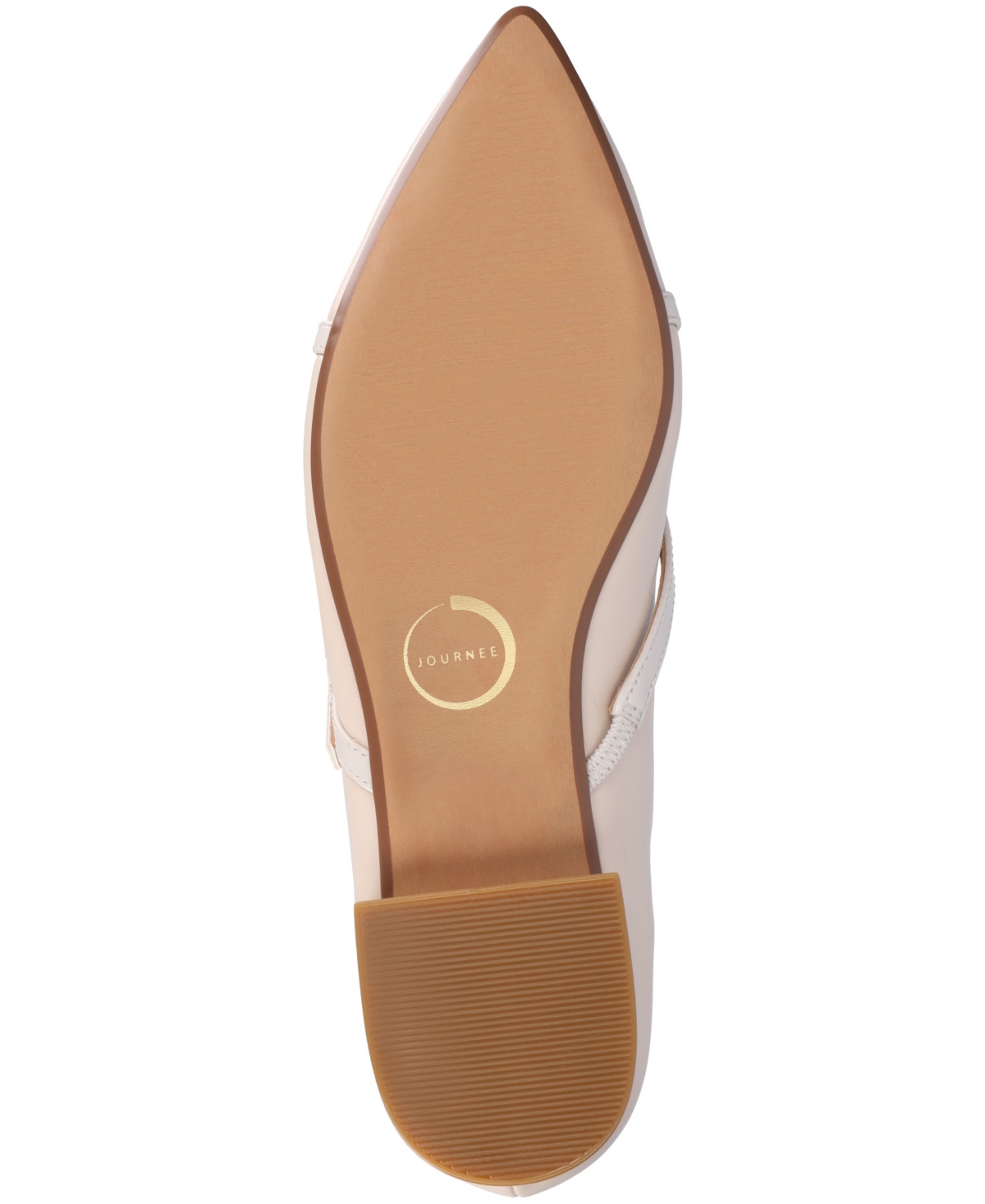 Journee Collection Camby Pointed Toe Flat In Bone