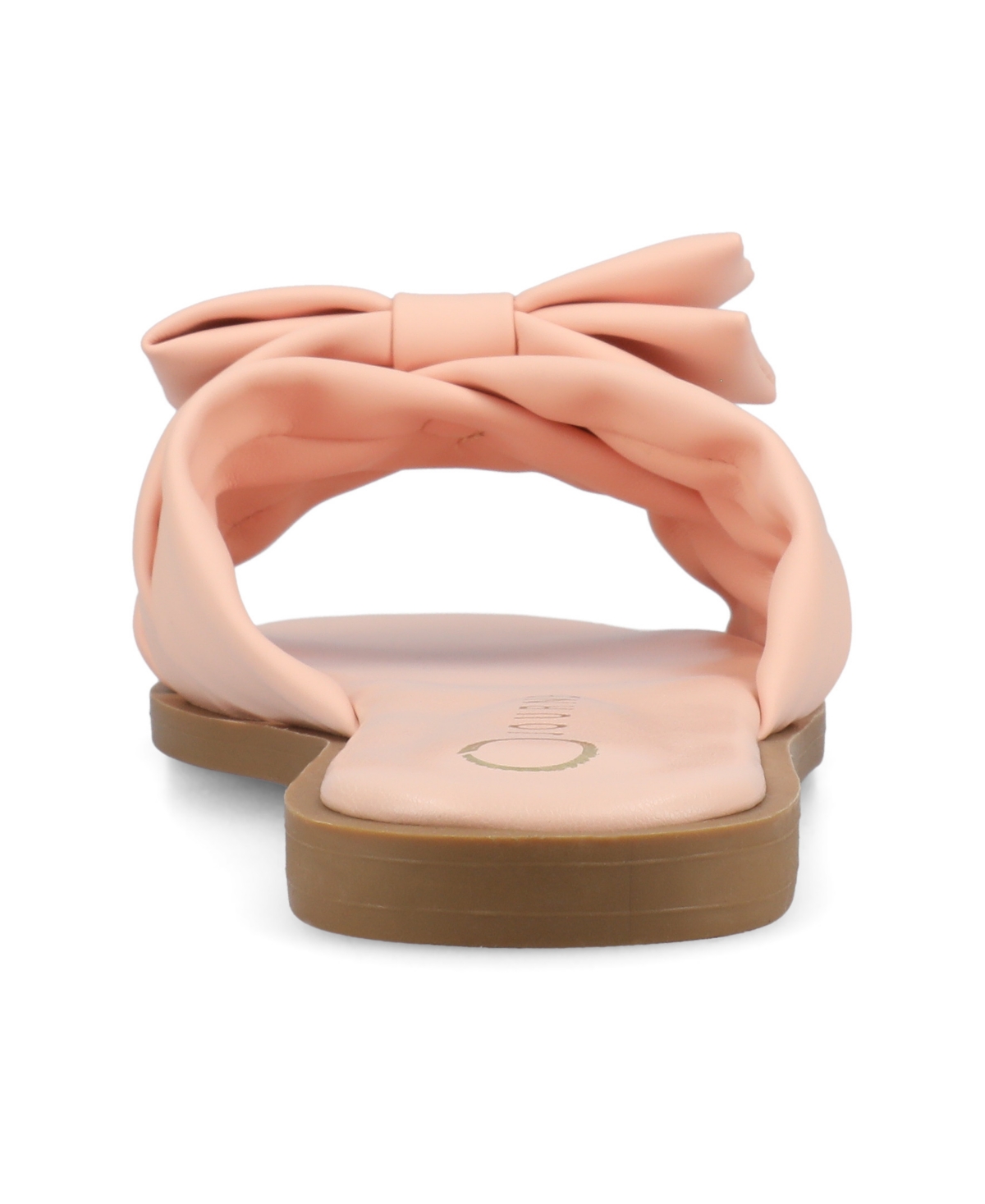 Shop Journee Collection Women's Prylin Bow Slide Flat Sandals In Pink