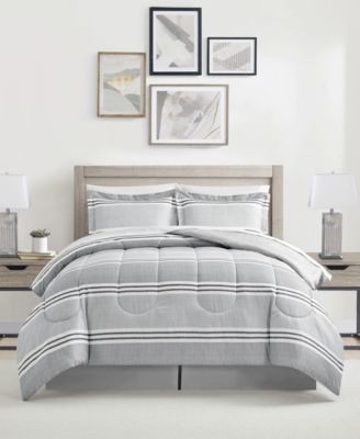 Sunham - Aiden Striped Comforter Set
