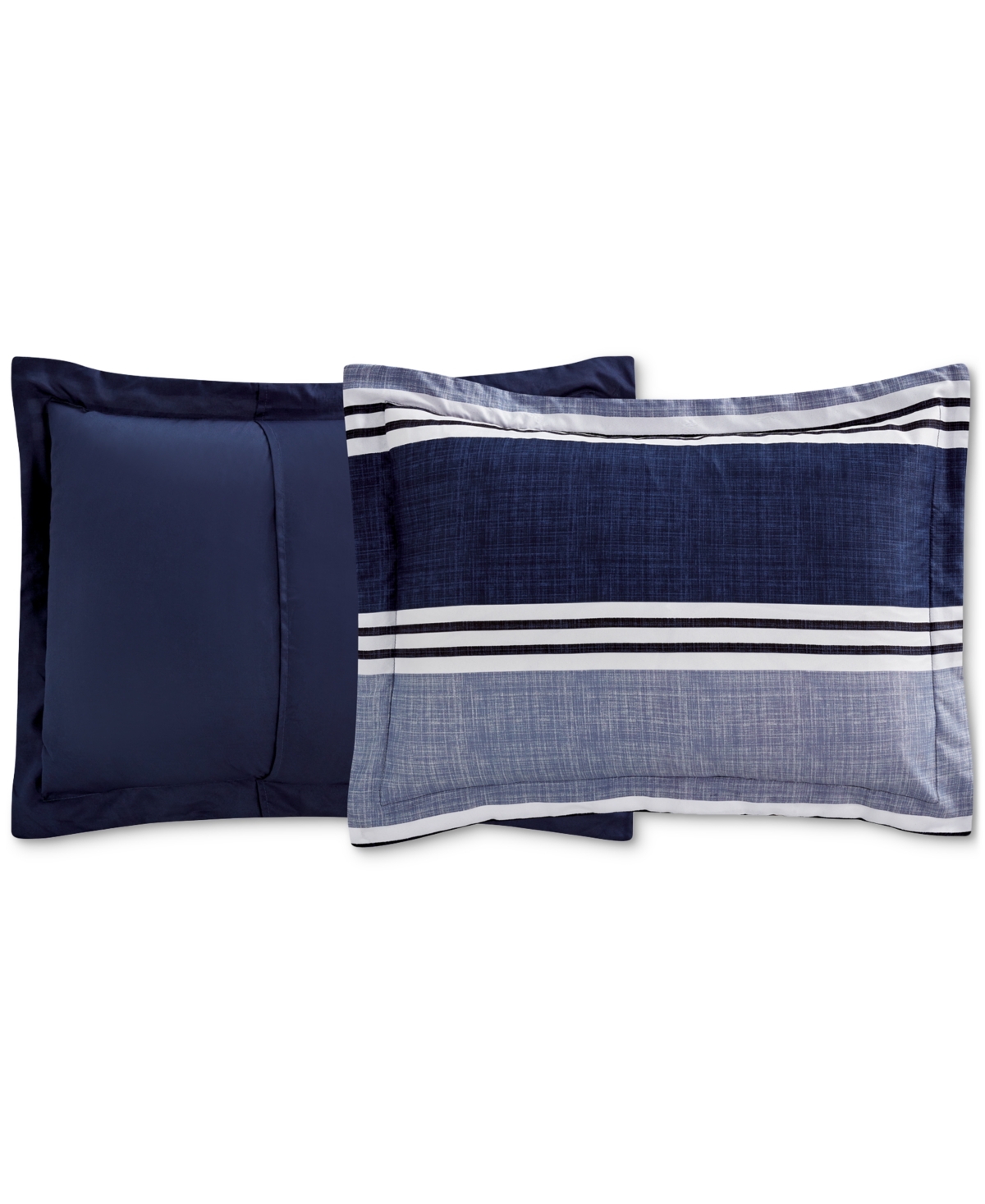 Sunham Aiden Striped 8-pc. Comforter Sets, Exclusively At Macy's In Blue