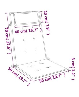 Highback Chair Cushions 6 pcs Wine Red Oxford Fabric