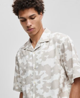 Men's Glass Regular-Fit Camouflage Button-Down Camp Shirt, Macy's Exclusive