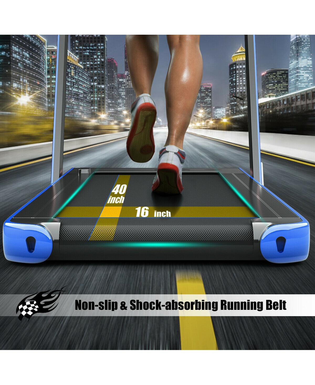 2.25 Hp 2-in-1 Folding Walking Pad Treadmill with Dual Display and App Control