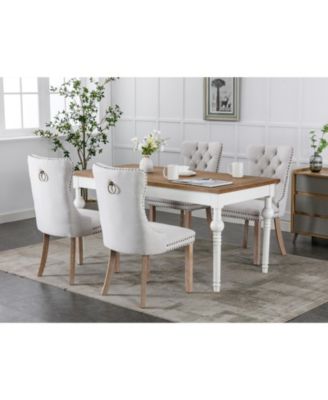 Modern High-End Tufted Contemporary Flax Upholstered Dining Chair for Elegant Dining Rooms