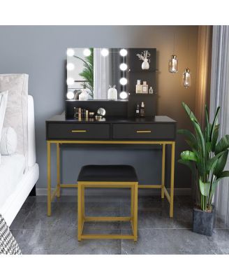 Vanity Set with Mirror and Storage – Elegant Dressing Table for Bedroom or Makeup Area