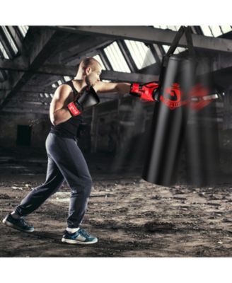 63 Lbs Filled Punching Bag Set with Boxing Gloves