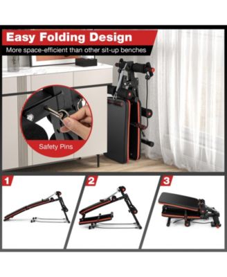 Multifunctional Sit up Bench 4 Position Adjustable Metal Workout Bench