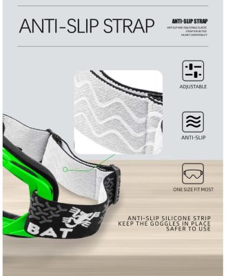 Dirt Bike ATV Goggles Motorcycle Gear Riding Motocross Dirtbike 4-Wheeler MX DH Accessories Goggles Glasses for Men Women Youth UV400 Protection Dust-proof Anti-Slip Strap