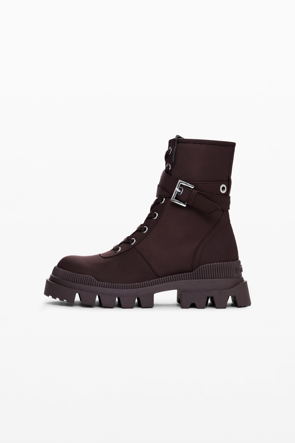 Women's Combat boot - Dark brown