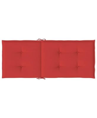 Garden Highback Chair Cushions 6 pcs Red 47.2"x19.7"x1.2" Fabric