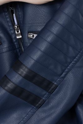 Boys Hooded Moto PU Leather Jacket With Lining