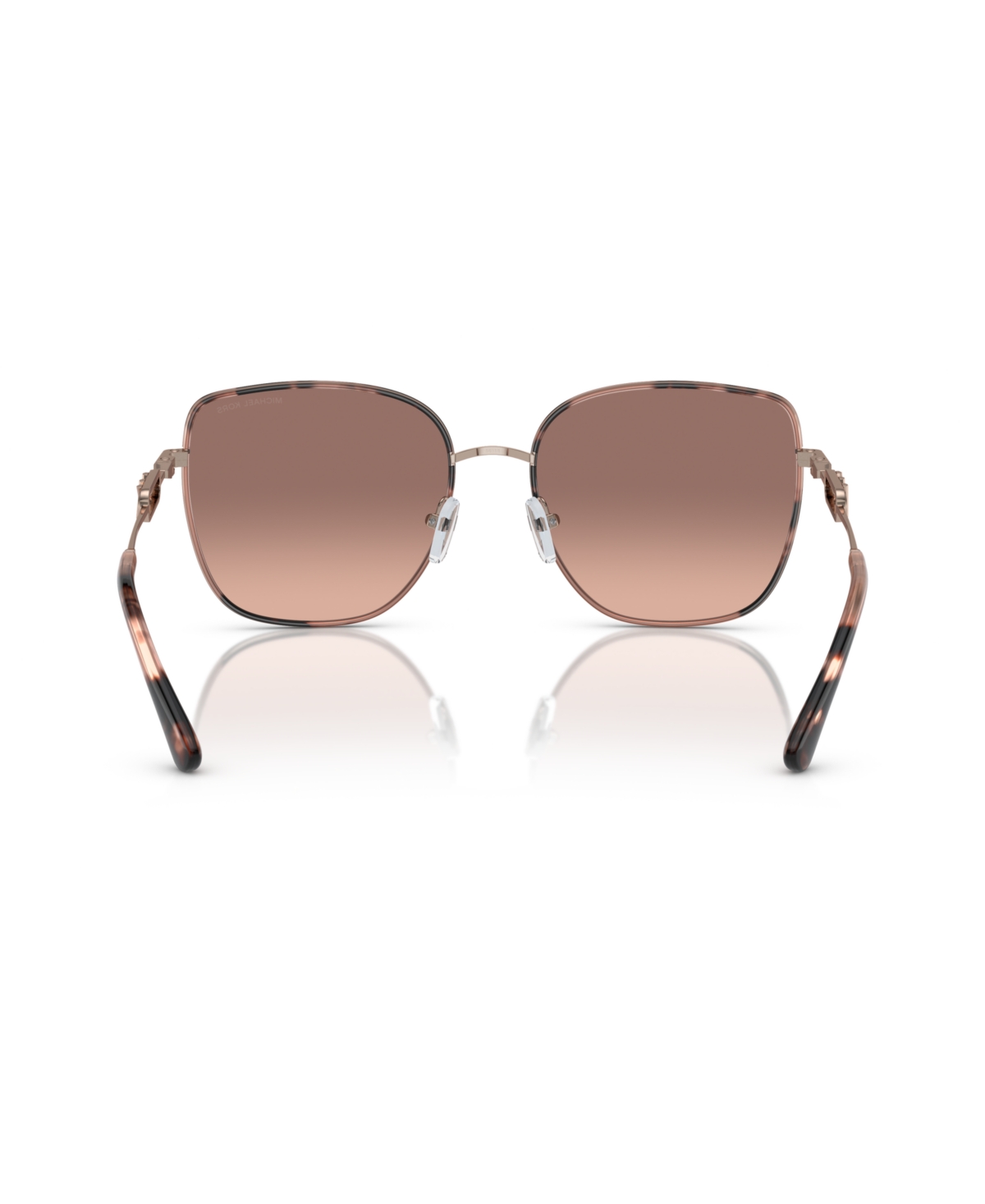 Michael Kors Women's Empire Square 2 Sunglasses, Mk1129j In Rose Gold,pink Tortoise