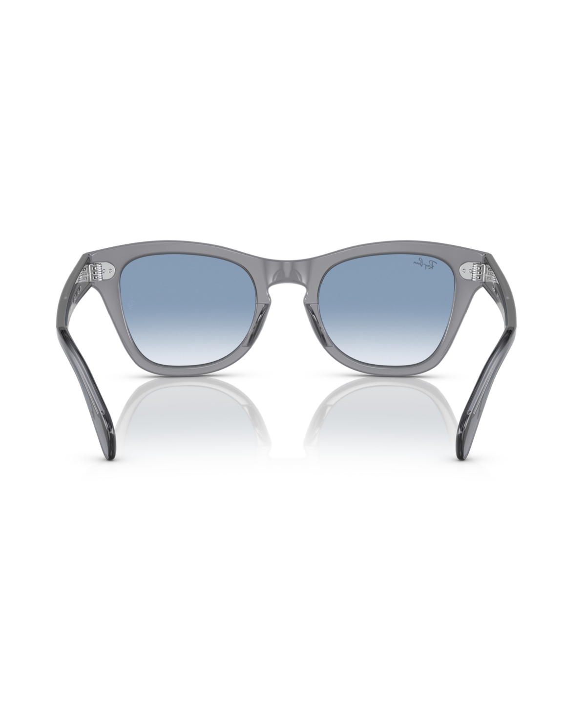 Ray Ban 53mm Gradient Square Sunglasses In Transparent Gray
