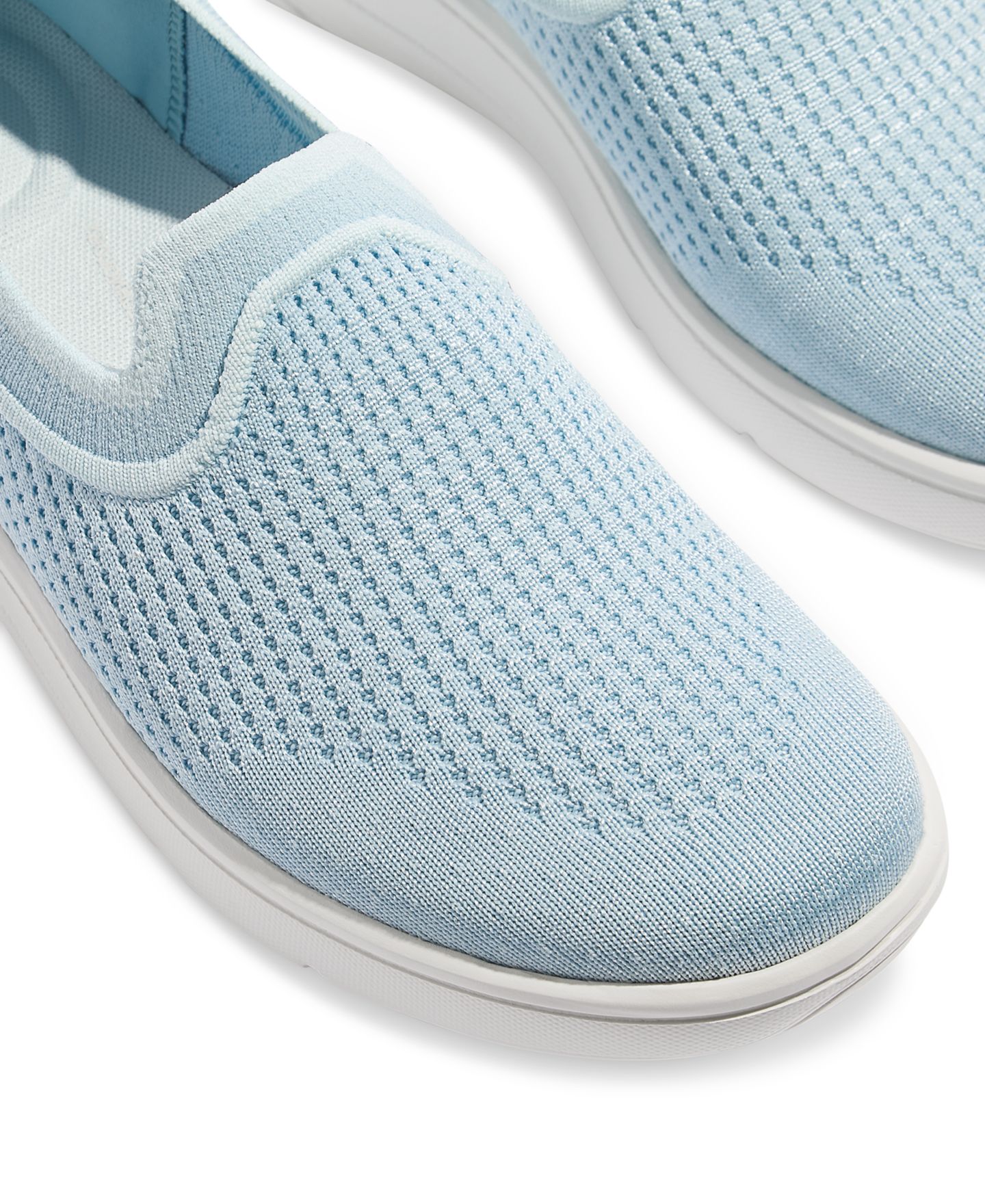 Женские кроссовки FitFlop Super-Q Knit Slip-On, цвет: Небесно-голубой — фото 4