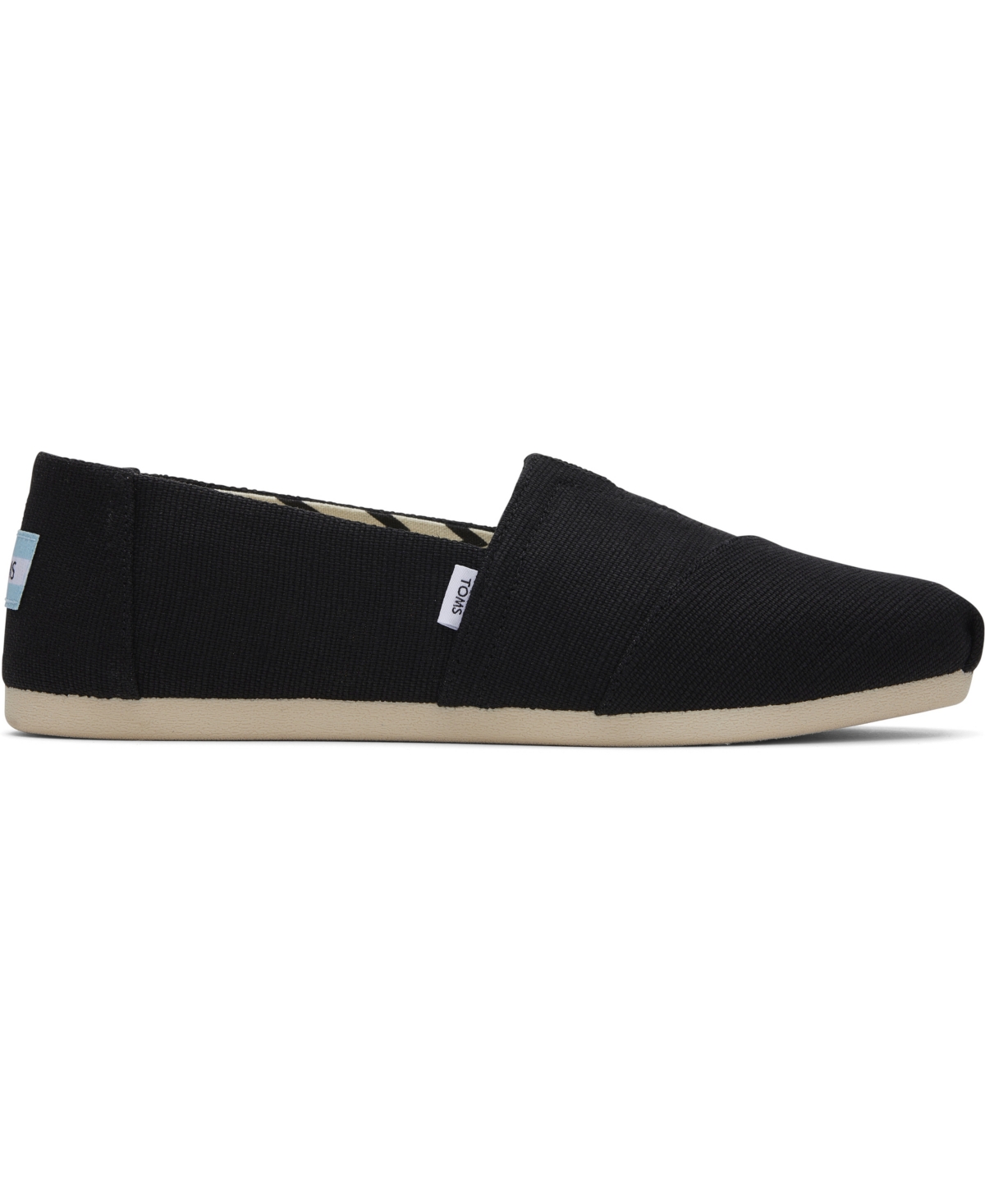 Shop Toms Women's Alpargata Classic Heritage Canvas Slip-on Flats In Black Heritage Canvas