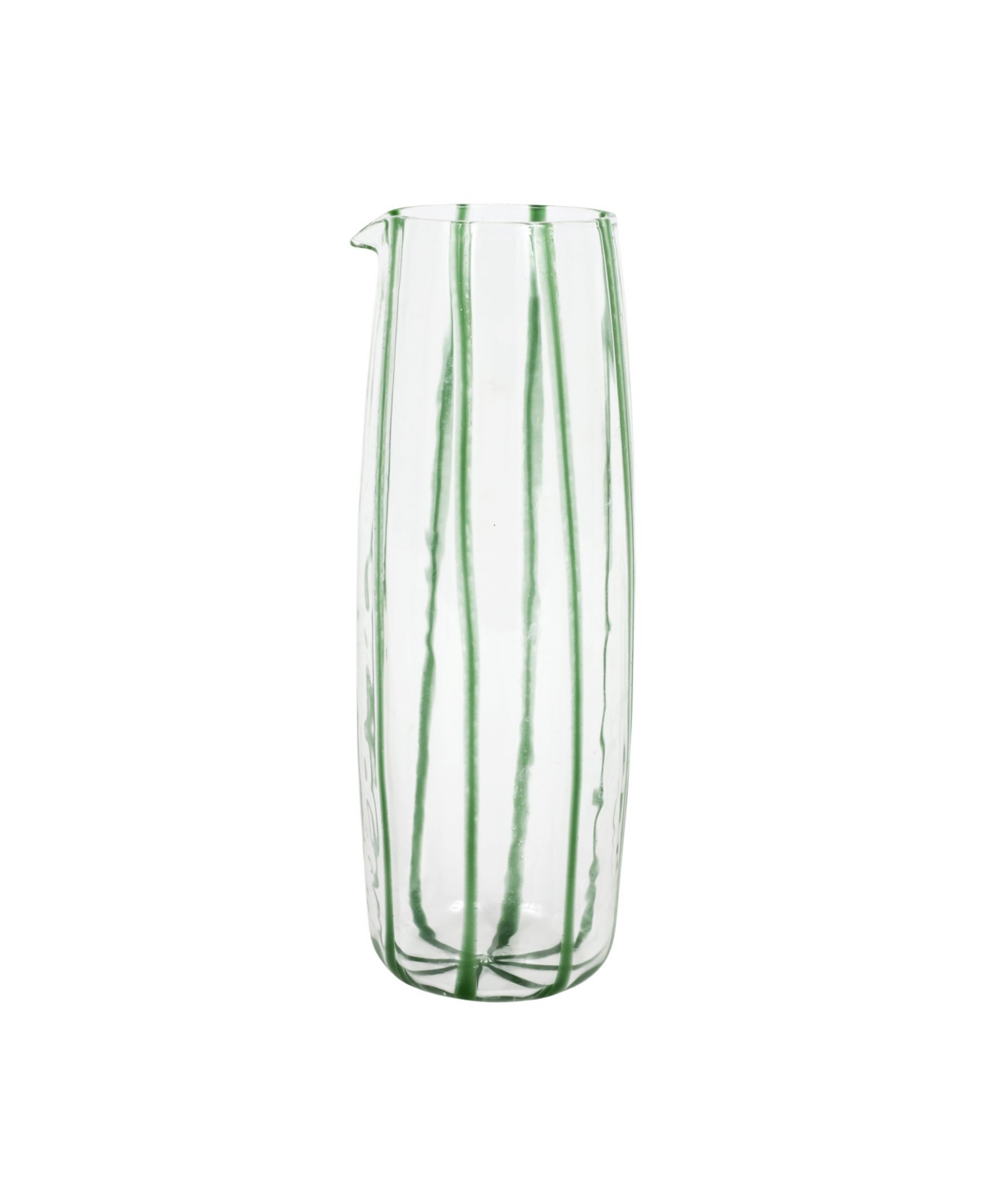 Shop Vietri Nuovo Stripe Pitcher In Green