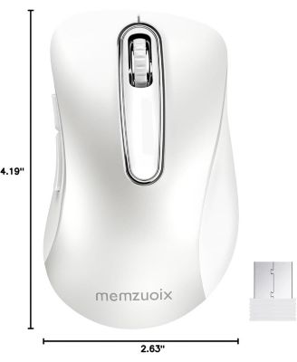 2.4G Portable Wireless Mouse, 1200 DPI Mobile Optical Cordless Mice with USB Receiver for Computer, Laptop, PC, Desktop, MacBook, 5 Buttons