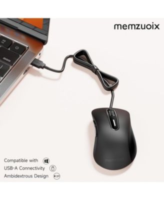 Wired Mouse, USB Computer Mouse 1200 DPI Mobile Optical Mouse Ergonomic Design Computer Mice with 5FT Cord for Laptop, PC, Desktop, MacBook, 5 Buttons