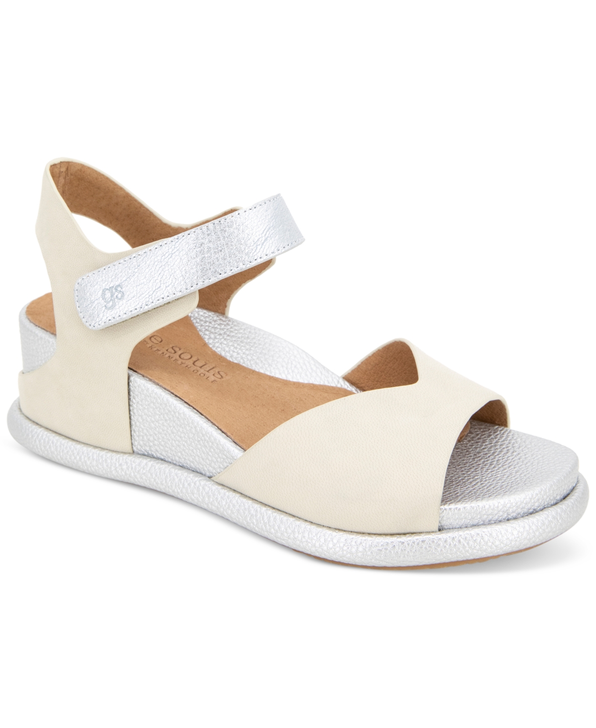 Shop Gentle Souls Women's Jalleen Wedge Sandals In Stone Nubuck