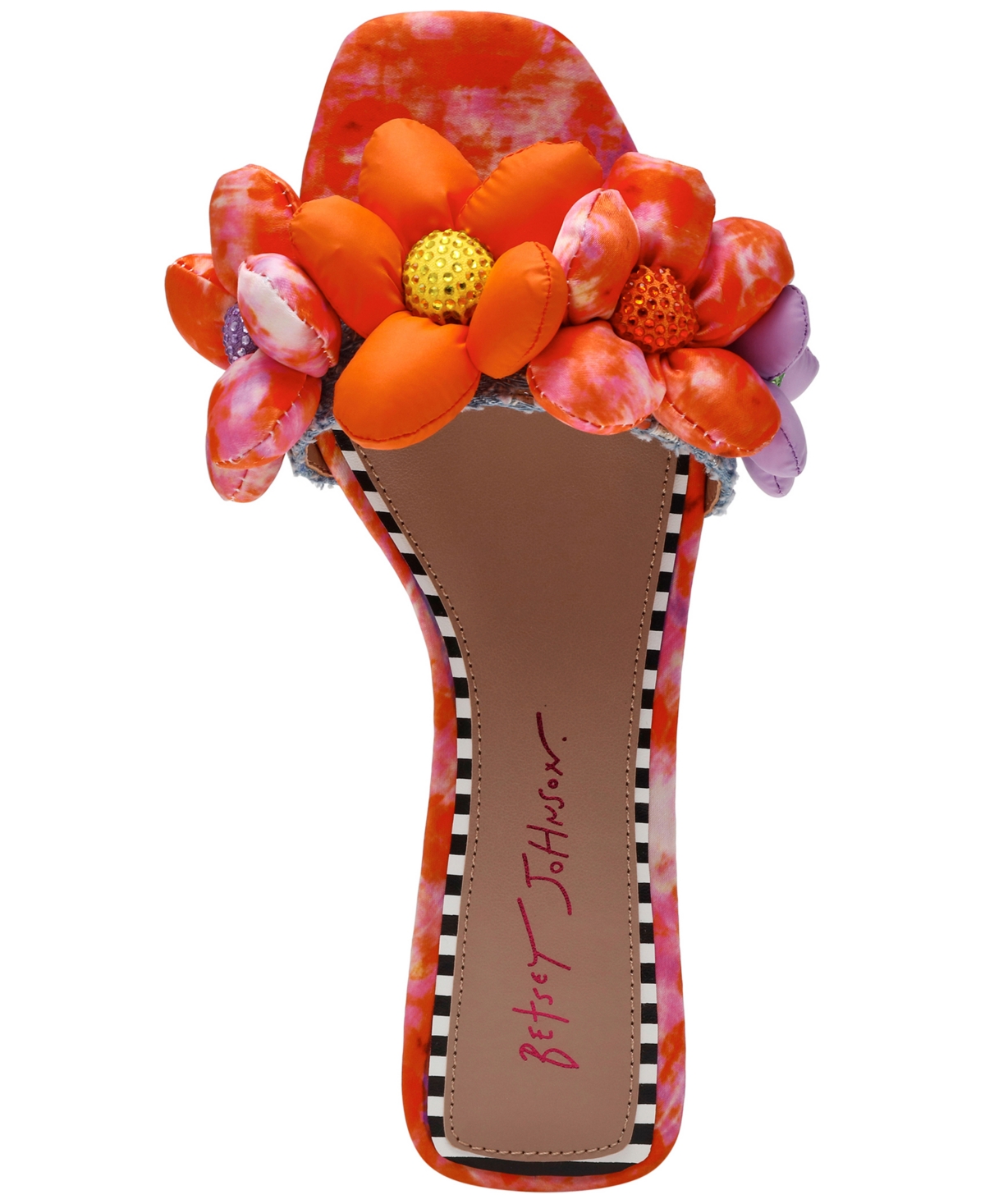 Betsey Johnson Emelia Slide Sandal In Orange Multi