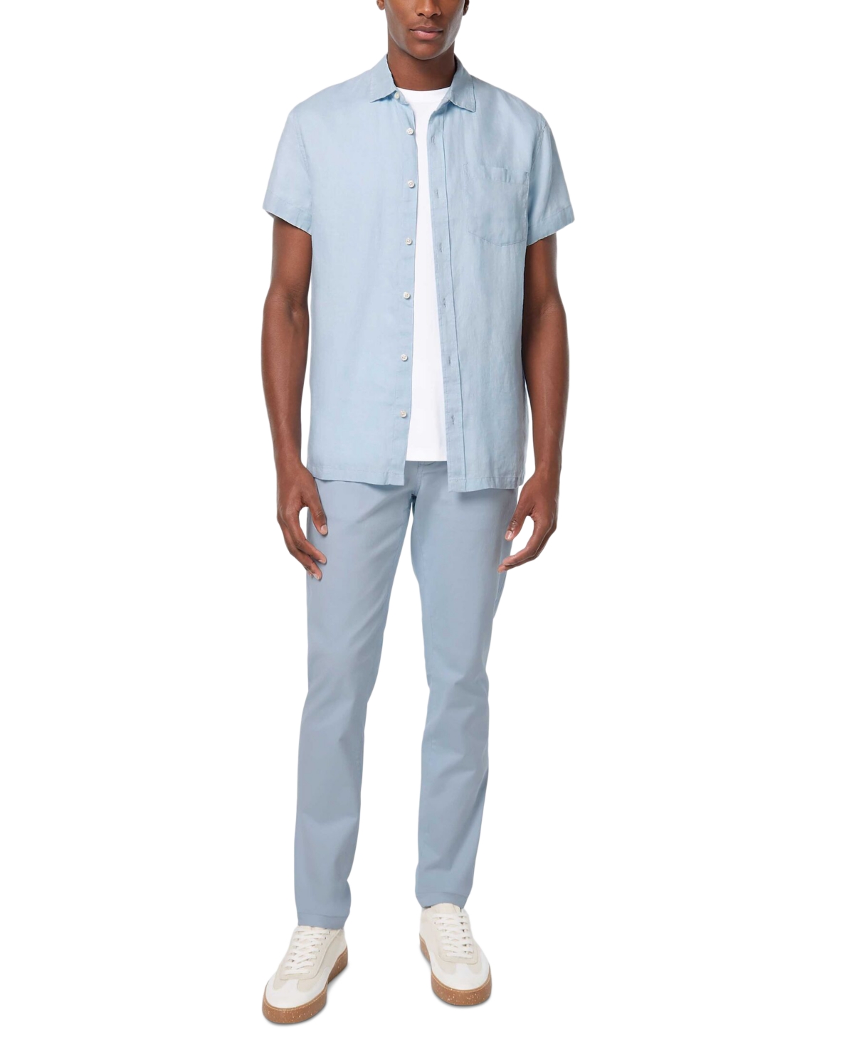 Scotch & Soda Men's Short-sleeve Linen Shirt In Blue