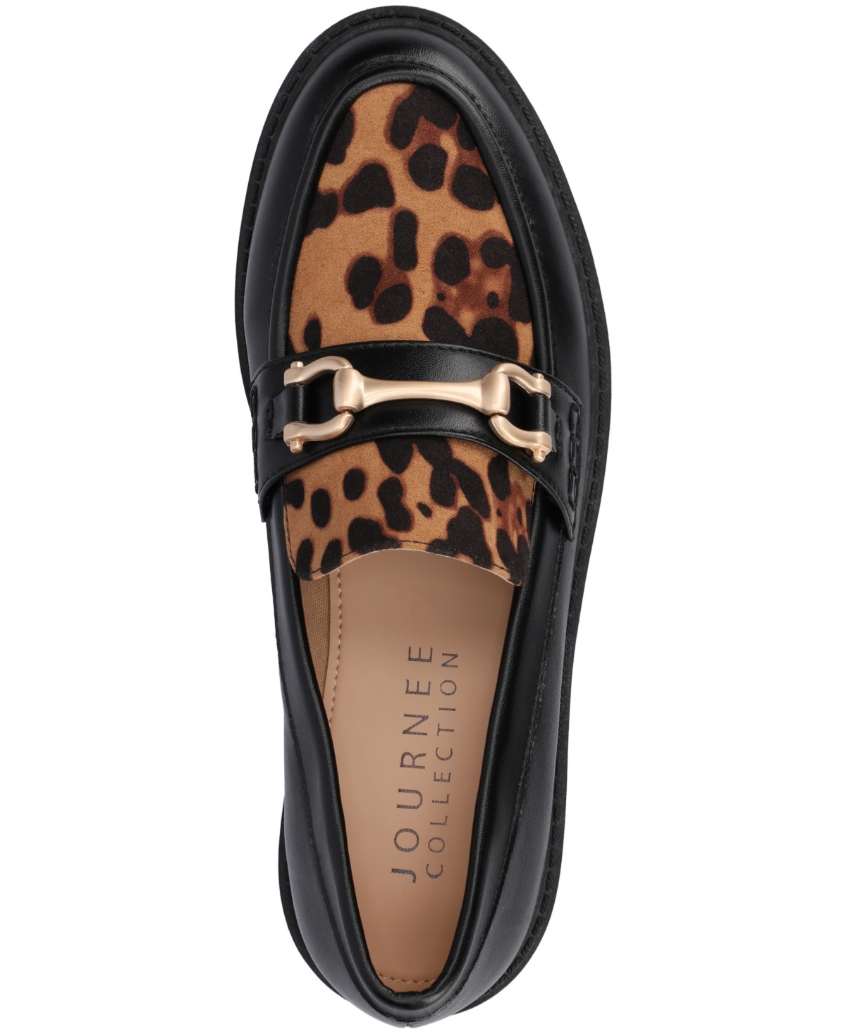Journee Collection Women's Jessamey Lug Sole Round Toe Loafers In Leopard