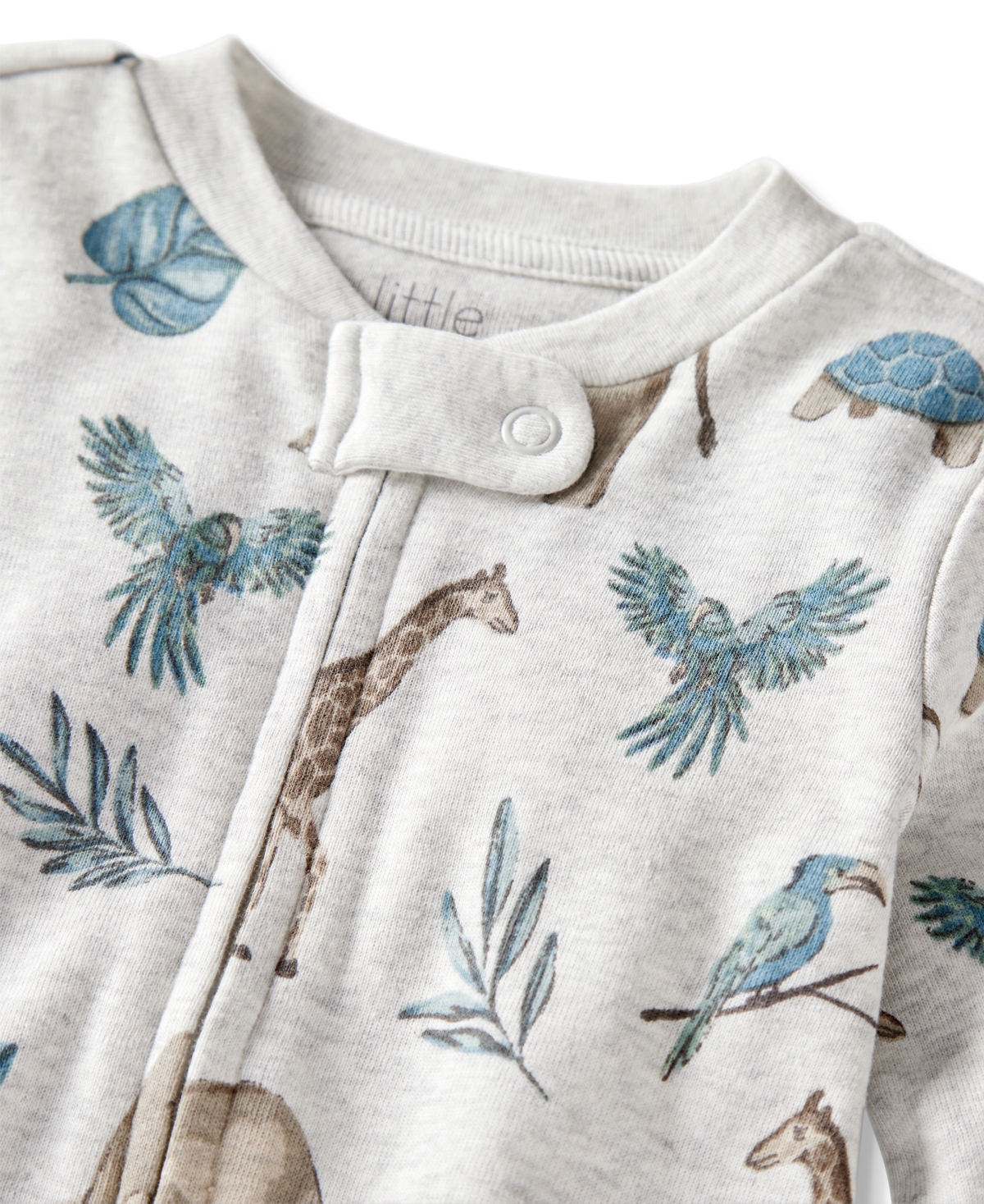Carter's Little Planet By  Baby Organic Cotton Footed Pajamas In Safari Print