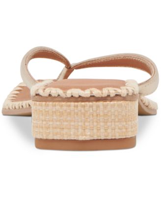 Women's Barty Whipstitch Thong Low Heel Sandals