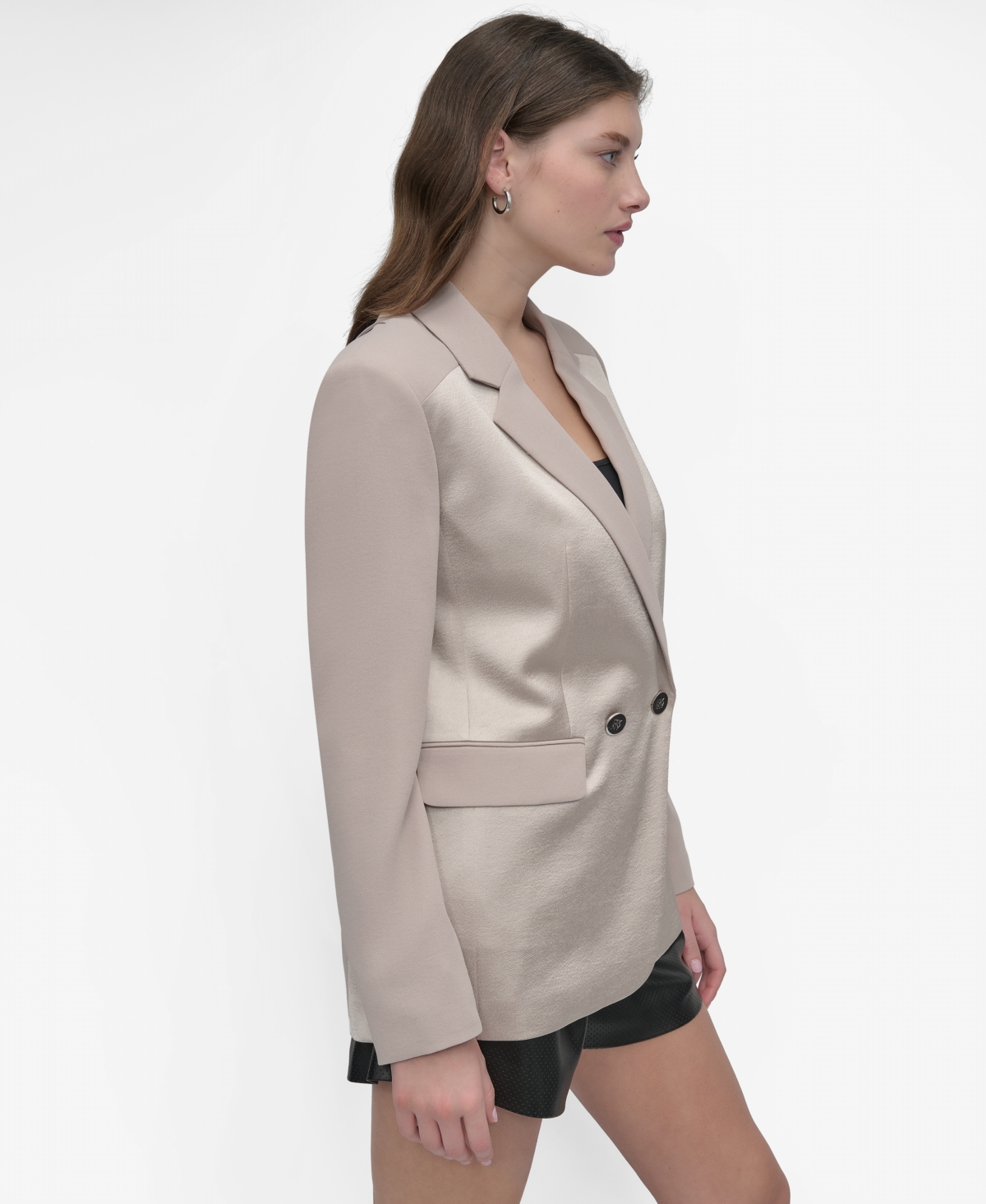 Dkny Women's Long-sleeve Open-back Jacket In Animal Print