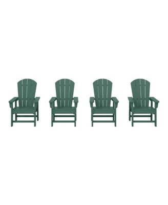 Kids Outdoor Adirondack Plastic Patio Chair (Set of 4)