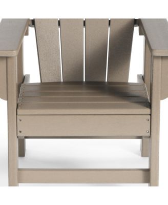 Kids Outdoor Adirondack Plastic Patio Chair (Set of 2)
