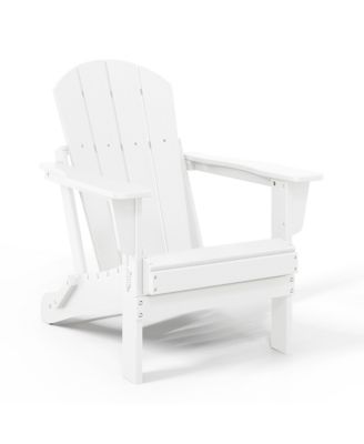 5-Piece HDPE Folding Adirondack Chair Outdoor Patio Conversation Set