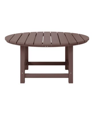 Low Outdoor HDPE Round Patio Coffee Table