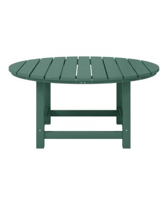 Low Outdoor HDPE Round Patio Coffee Table