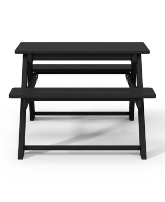 Outdoor Patio Kids HDPE Plastic Picnic Bench Table