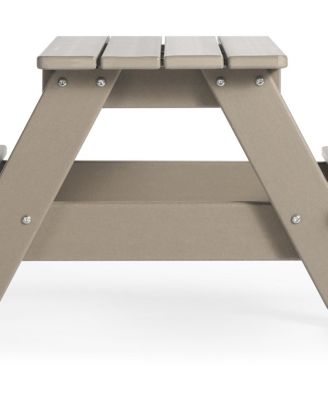 Outdoor Patio Kids HDPE Plastic Picnic Bench Table