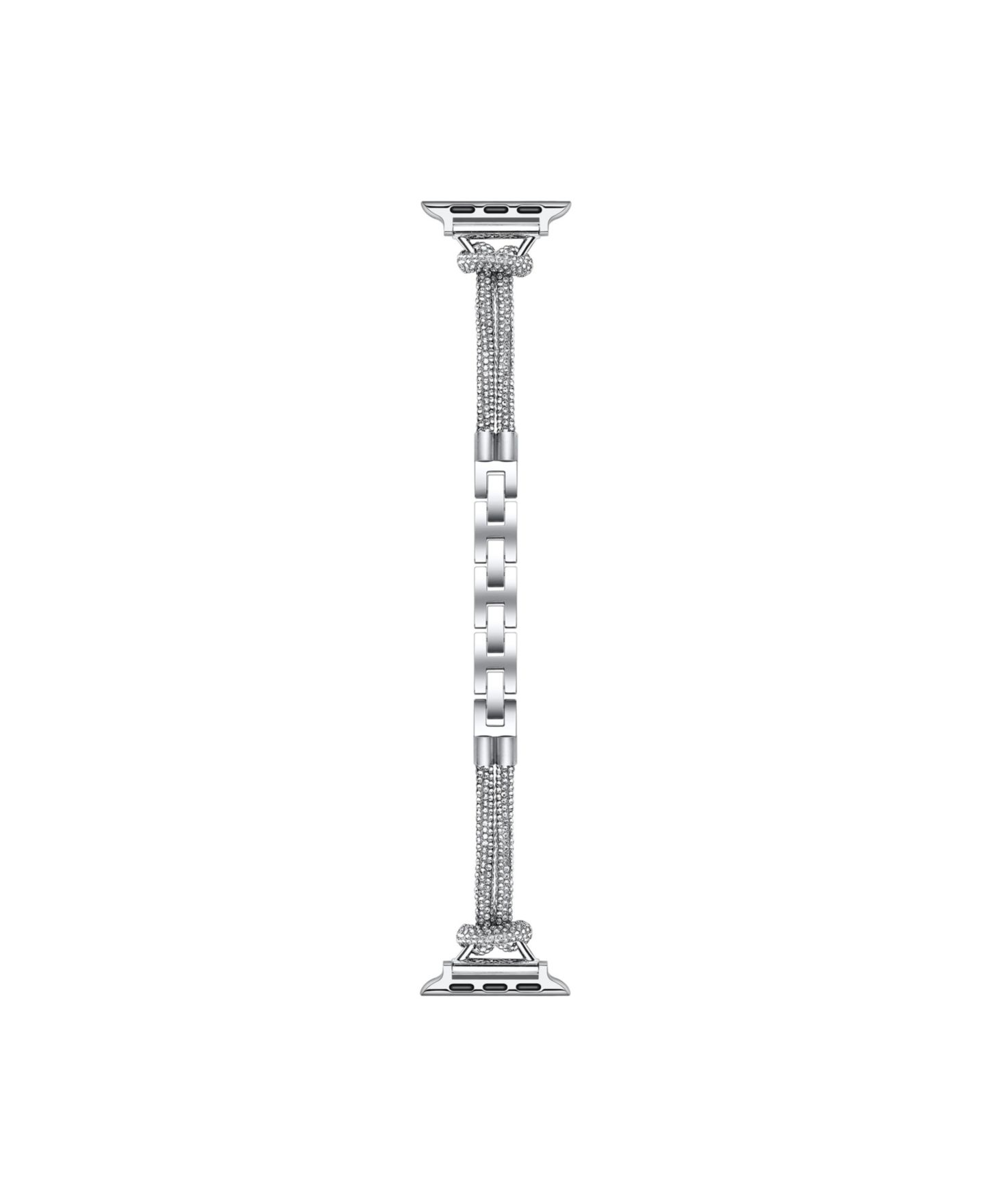 Ремешок для часов Posh Tech Serena Faux Tennis Bracelet Band for Apple Watch, Fits All Apple Watch Models, цвет: Серебряный — фото 5