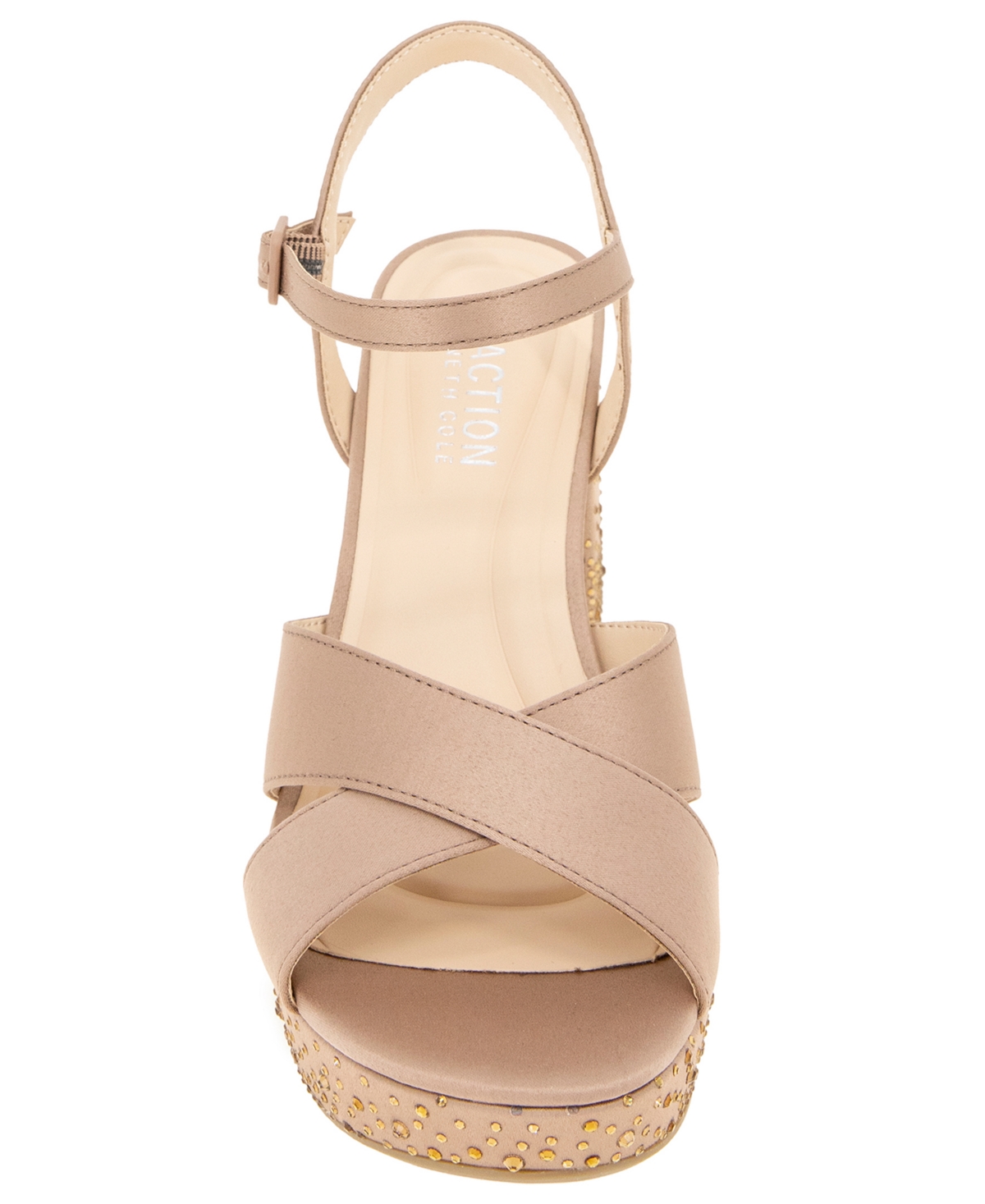 Kenneth Cole Reaction Women's Reeva Silk Platform Sandals In Coffee Crumb Silk