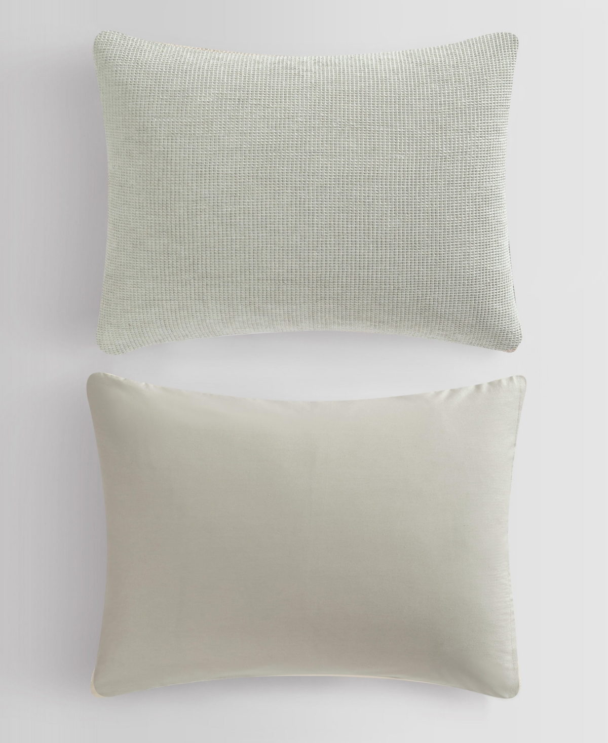 Calvin Klein Microwaffle Melange 3 Piece Duvet Cover Set, King In Pale Green