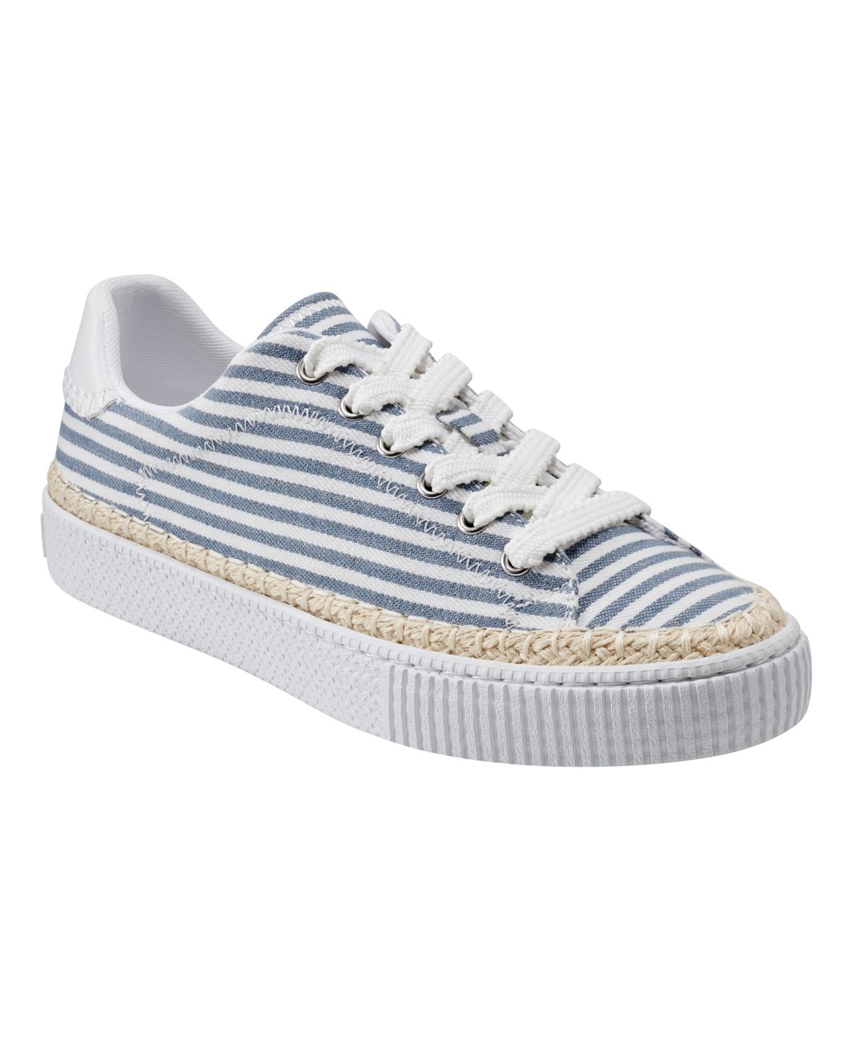 Marc Fisher Women's Spryng Round Toe Casual Sneakers In Blue Stripe
