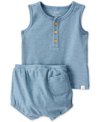 Carter's - Baby Boys Organic Cotton 2-Pc. Striped Tank & Shorts Knit Set